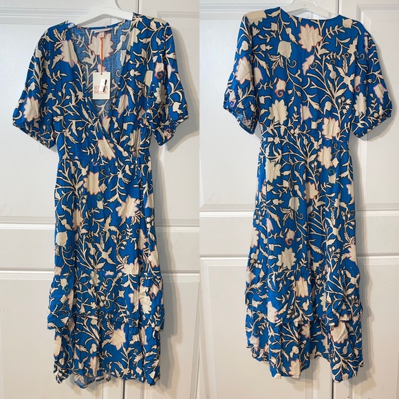 Women's Short Sleeve Wrap Dress - Knox Rose - Picture 2 of 5